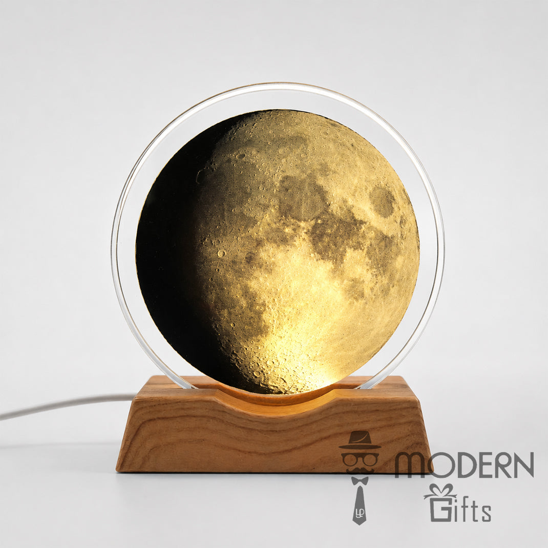 Glass Moon Light Stand