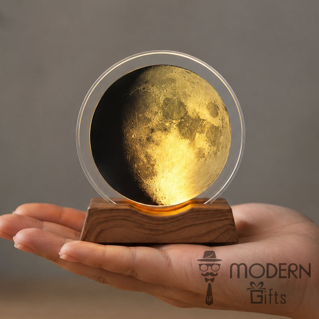 Glass Moon Light Stand