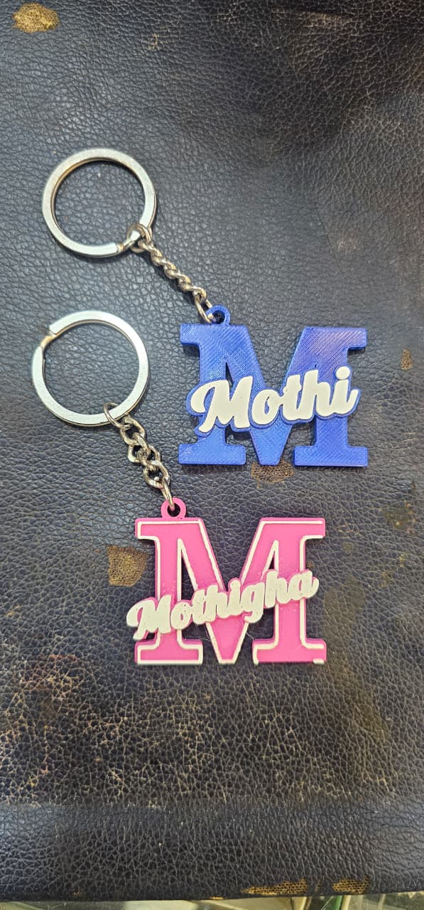 Custom 3D Printed Name Keychain